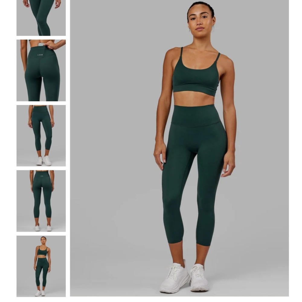 LSKD‎ Elixir 7/8 Length Tight Vital Green XL High Waisted Leggings WTGH0011 NEW